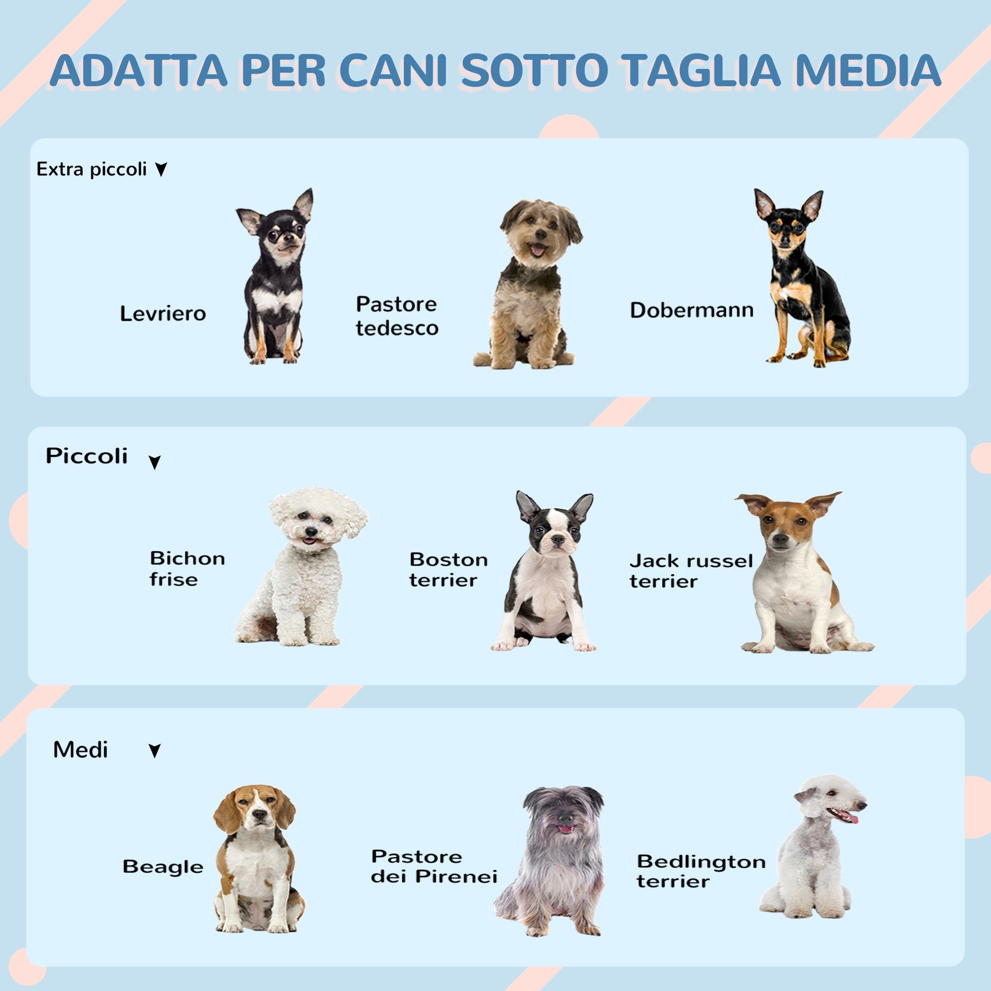 Pawhut for medium -sized dogs and small max 20kg in waterproof pp, 65x75.7x63 cm, blue - Borgè