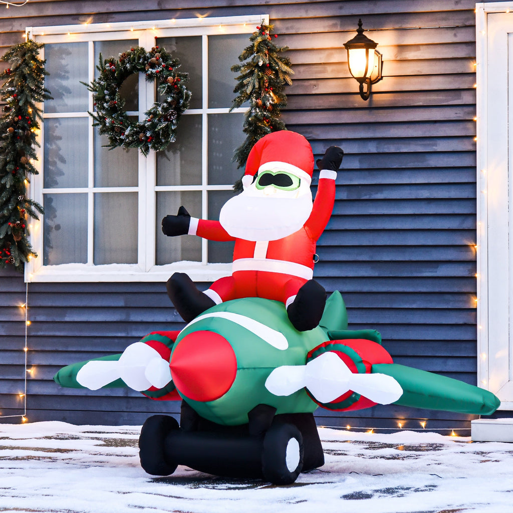 Inflatable Santa Claus with integrated LED lights - Borgè