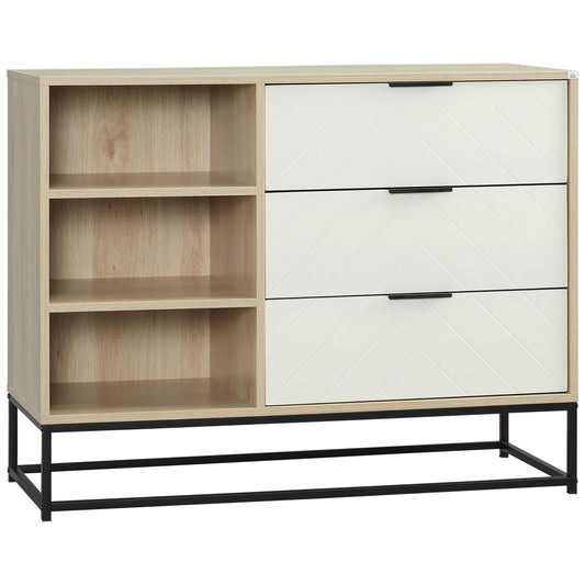 LA CRADENZA | Minimalist Wall Unit, x3 shelves, X3 Drawers | 100x40x79.5 cm