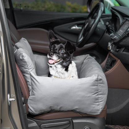 Pawhut car seat for small dogs that can be removable and washable with safety straps, dark gray - Borgè