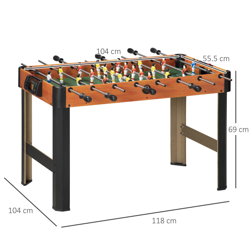 Children's Table Football Table with Non-Slip Handles, Scoreboard and Balls, 118x104x69cm - Borge' Group Limited