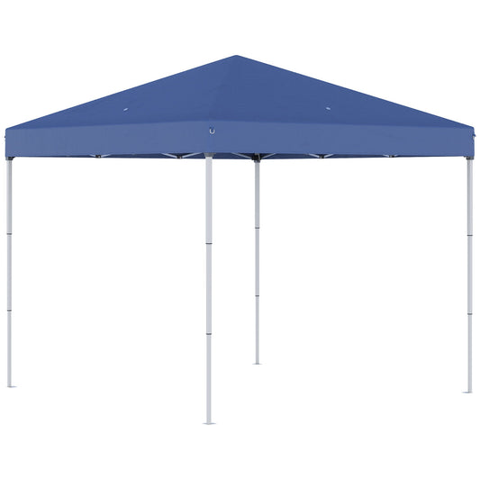 Folding and waterproof outsunny outsunny in Oxford fabric with ropes and pickets, 2.45x2.45x2.45 m, blue - Borgè