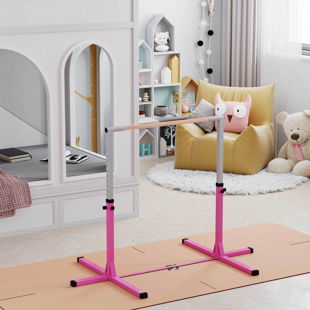 Homcom for artistic gymnastics or classic dance-adjustable dance (92-150 cm) for children max. 75 kg, pink - Borgè