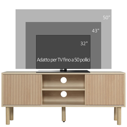 Mobile TV holder up to 50 "with open rooms and lockers with sliding door, 115x40x49cm