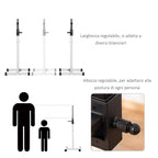 brings universal steel barbell, adjustable height on 12 levels, maximum load 150kg - Borgè