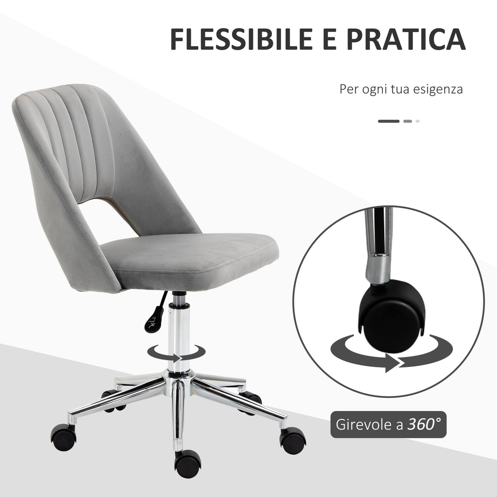 Winter chair of house padding swivel and adjustable height - Grey height - Borgè