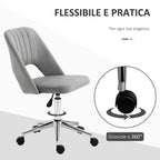 Winter chair of house padding swivel and adjustable height - Grey height - Borgè