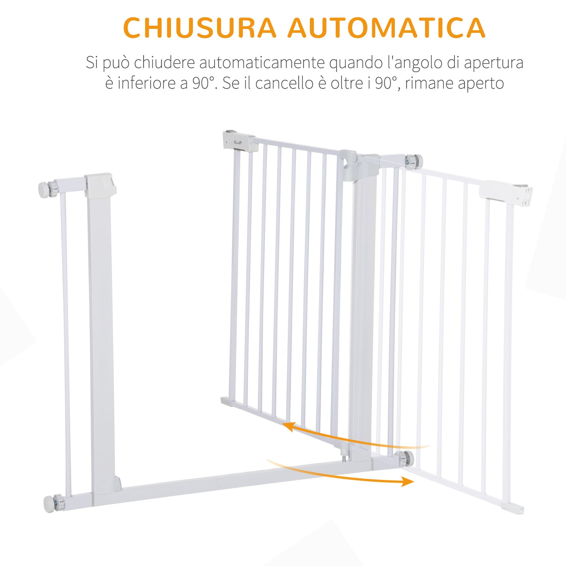 PAWHUT Safety gate for dogs, pressure fixing adjustable width 75-96cm - Borgè