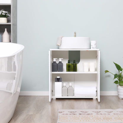 White Bathroom Sink Vanity | 60x30x62.5cm - Borgè