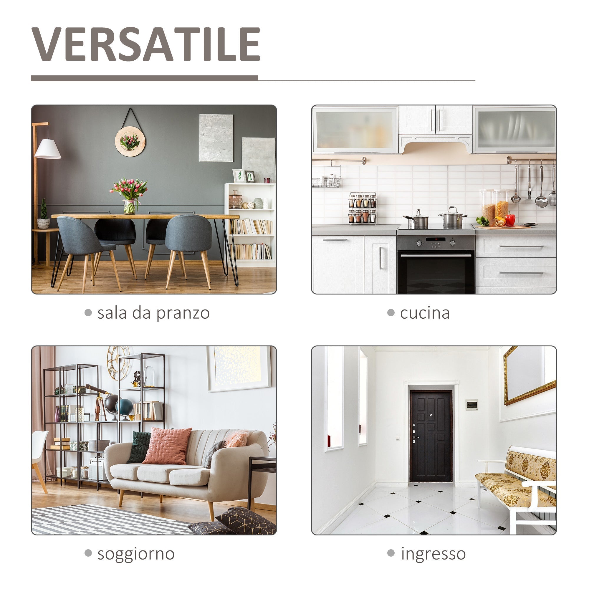 Homcom industrial style kitchen belief Vintage pantry - Borgè