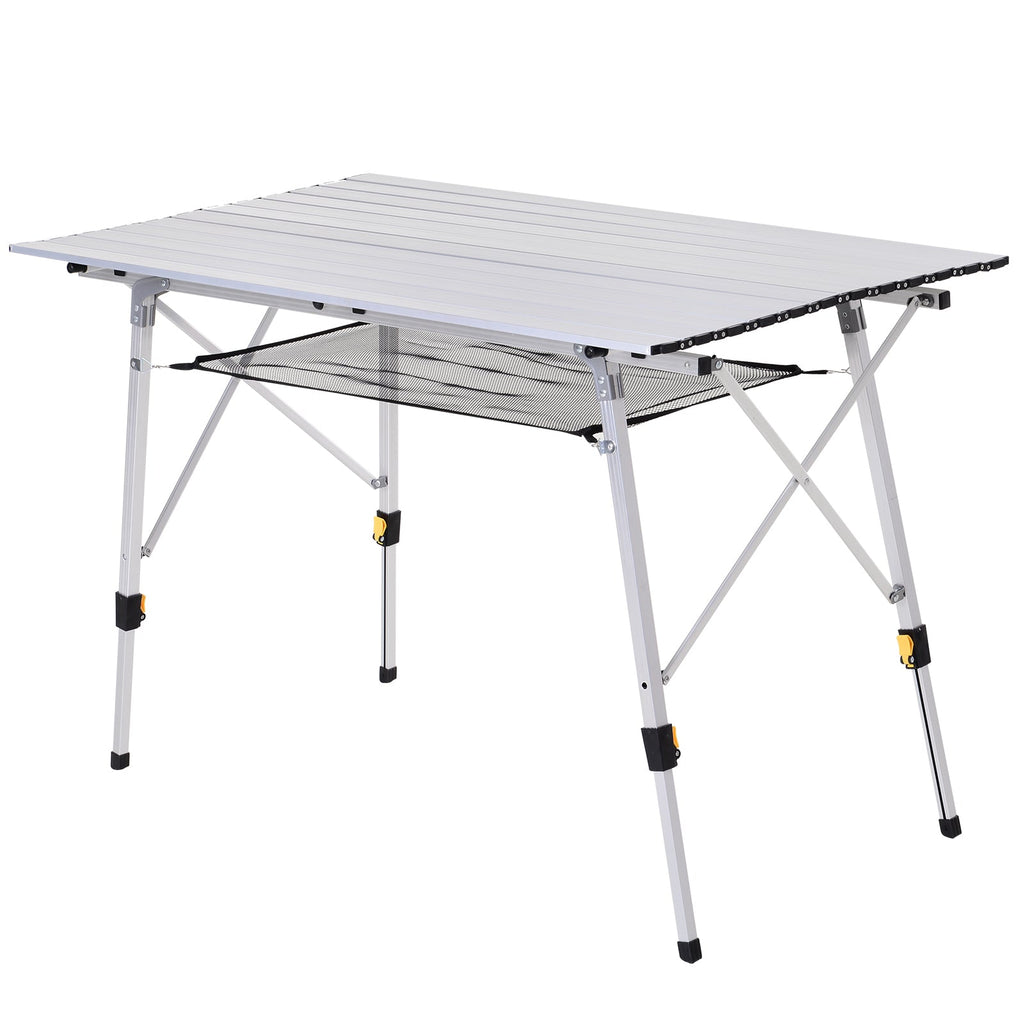 Outsunny Multifunction Folding Camping Table Aluminum with adjustable case and height supports up to 40 kg - Borgè