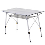 Outsunny Multifunction Folding Camping Table Aluminum with adjustable case and height supports up to 40 kg - Borgè