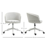 Vash office chair with adjustable height, wheels and swivel session in fabric, light Grey - Borgè