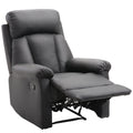 Ergonomic padded Relaxable Relaxable Armchair With Ecopelle Poggia Poglipies 80 × 97 × 107cm Black - Borgè