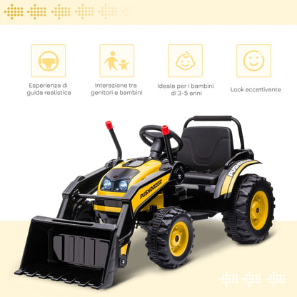 rideable excavator for children 3-5 years - yellow - Borgè