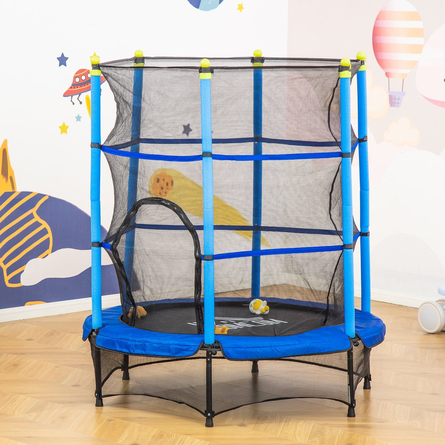 Covered Blue Trampoline for Kids - Borgè