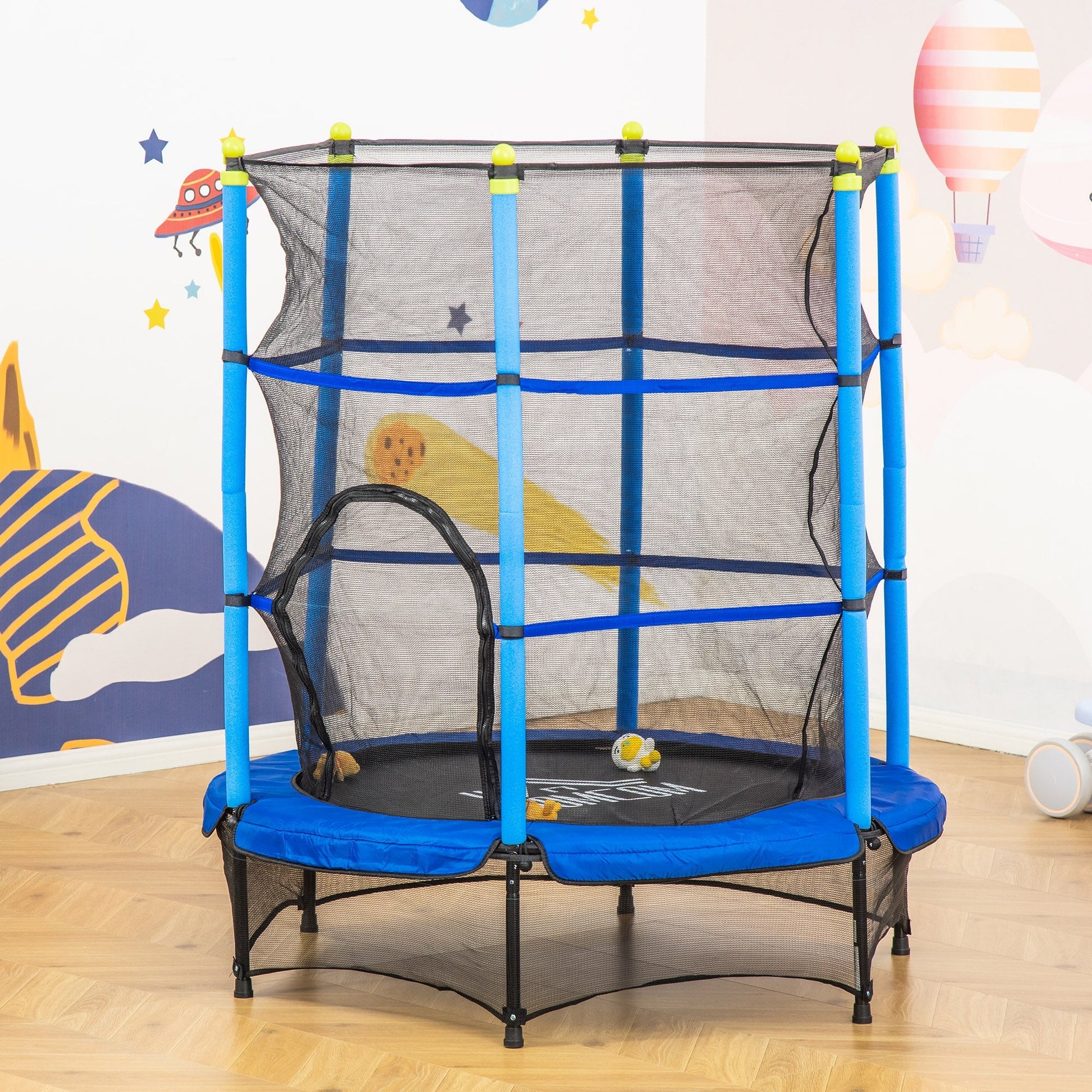 Covered Blue Trampoline for Kids - Borgè