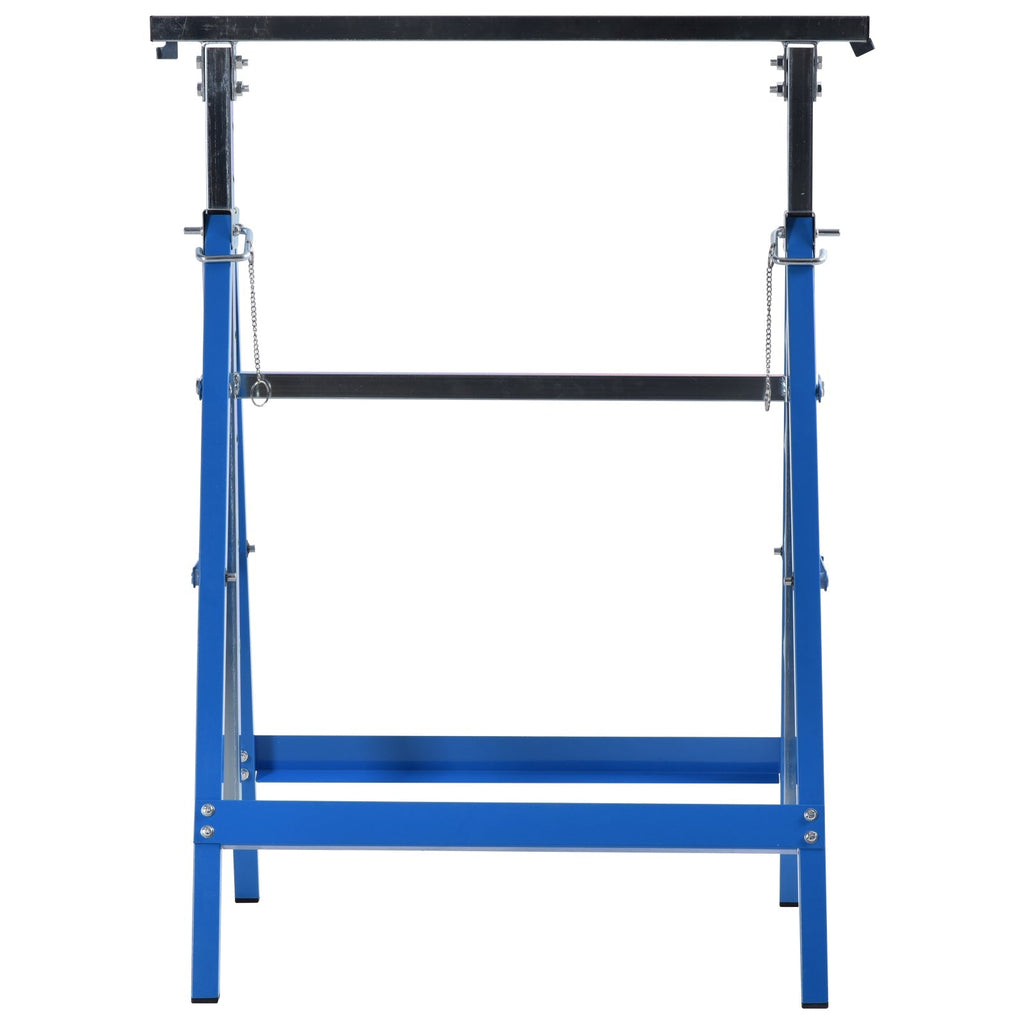 Set 2 Work Cavalllets Folding telescopic in steel tubes 68 x 58 x 80 - Borgè