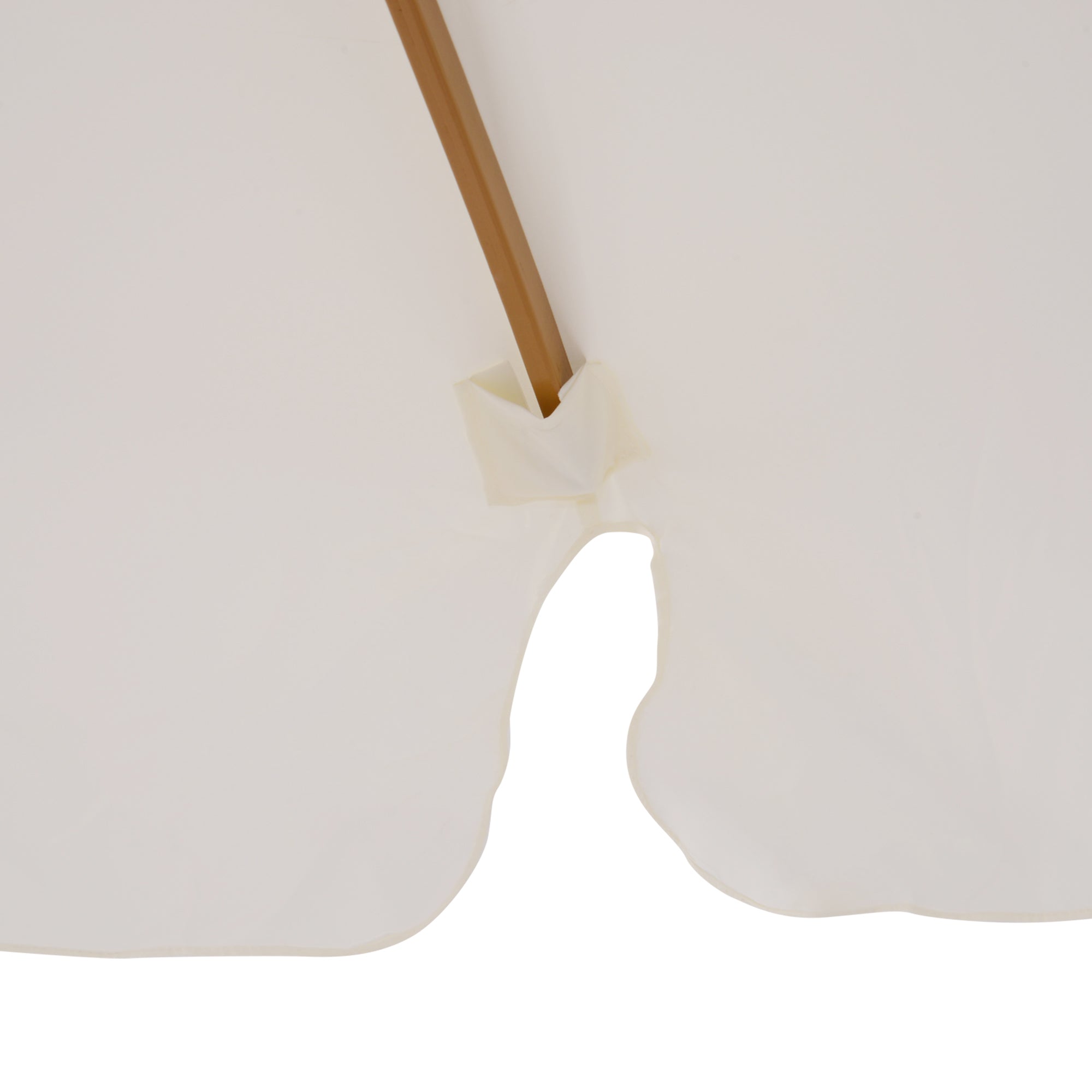 Outsunny garden umbrella with double roof, in bamboo wood and polyester, Ã˜325x250 cm, cream - Borgè