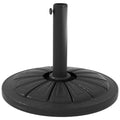 Ã˜43cm 13kg concrete Ã˜43cm round umbrella base for 38mm and 48mm poles, black, black - Borgè
