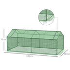 Small Greenhouse for Garden and Balcony with Windows and PE Cover, 180x90x70cm, Green - Borge' Group Limited
