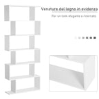 Homdom Modern Design Library White shelf, 80x23x192cm - Borgè