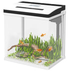 13L Aquarium Pawhut from LED lighting with ventilation holes, in HD and ABS glass, 29L x 20p x 30.5a cm - Borgè