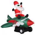 Inflatable Santa Claus with integrated LED lights - Borgè