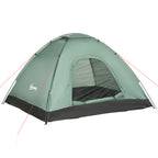 Outsunny 2 -seater camping curtain with hinge door, mosquito net and transport bag, 206x185x120cm, green - Borgè