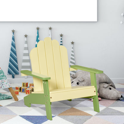 Outsunny Children's Chair Board of Arrondack in Green Pino Wood - Borgè