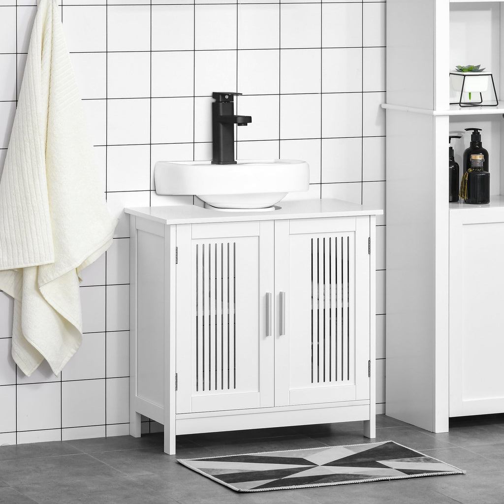 White Bathroom Sink Vanity | 60x30x60cm - Borgè