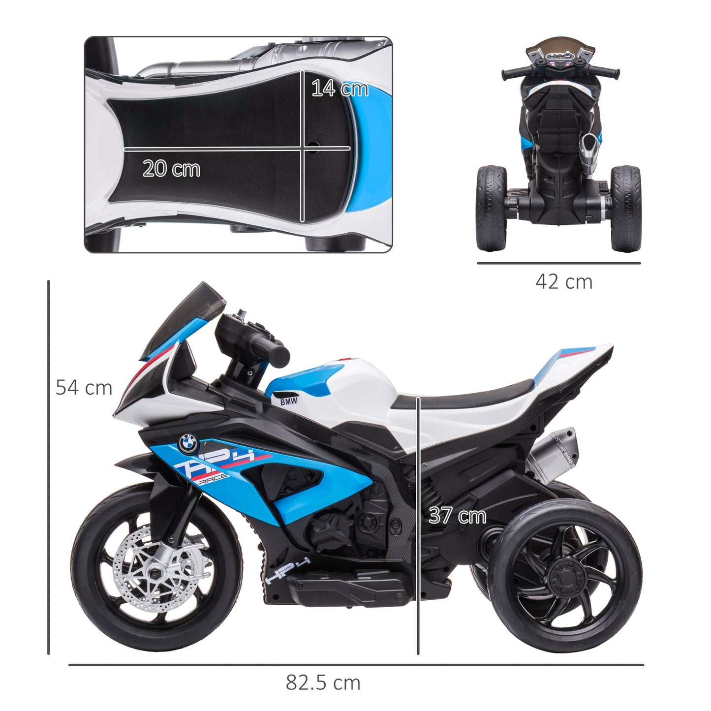 BLUE BMW MOTORCYCLE | for children 2-5 yrs - Borgè