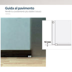 Internal sliding door in chopped and satin glass with B3 binary aluminum for bathroom Kitchen Studio Glass 205x 90x 0.8cm - Borgè
