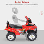 quad toy toy for children with 4 wheels clacson music light 60 Ã— 38 Ã— 42cm in red pp - Borgè