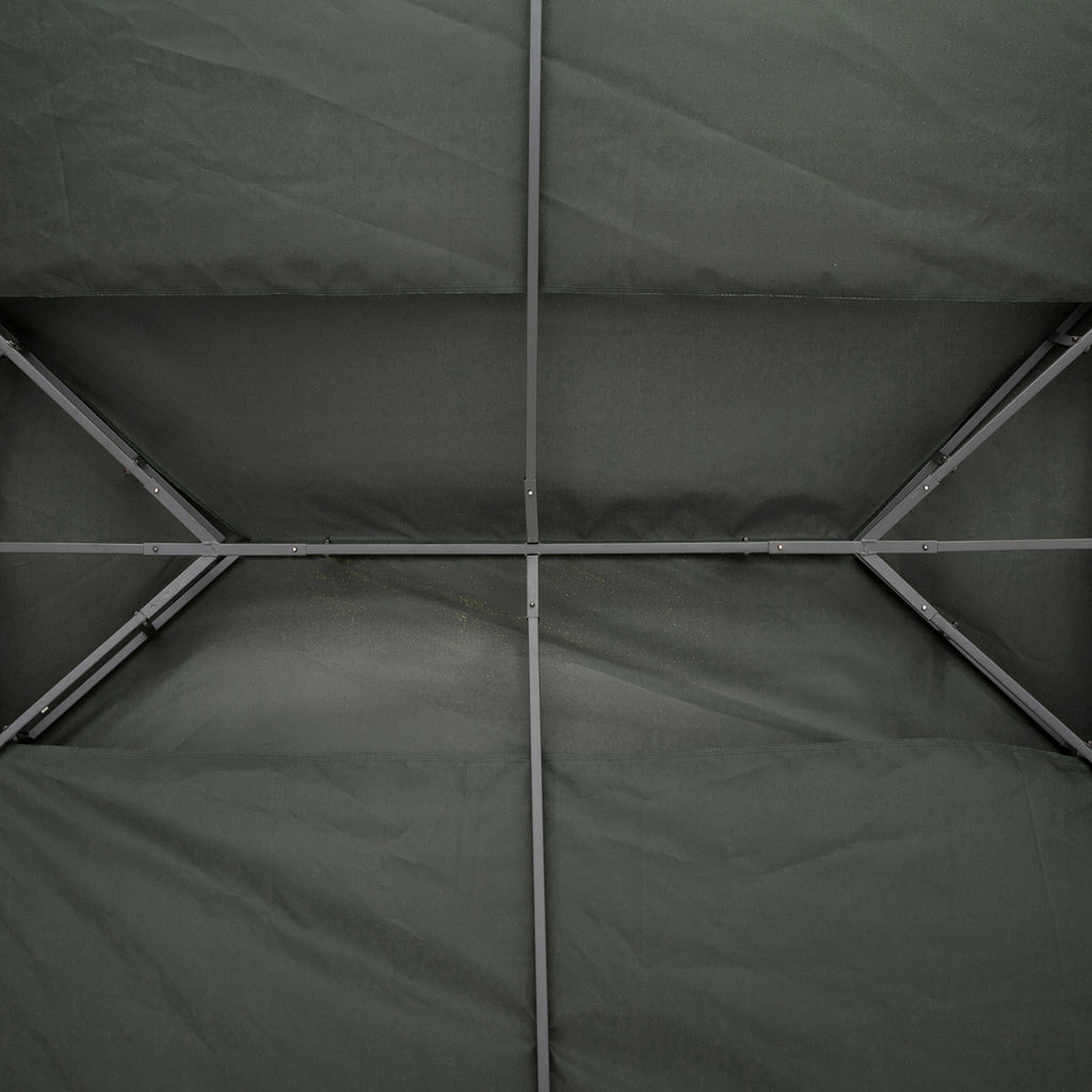 Outsunny coverage for gazebo 4x3 m at 2 levels in polyester with straps and 10 drainage holes, dark gray - Borgè