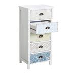 Vintage cabinet chestnut with 5 Fantasy drawers, 46x34x97.5cm - Borgè