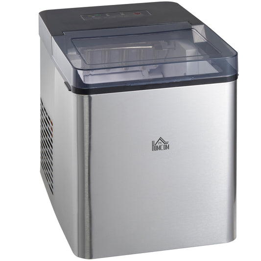 self -cleaning ice machine with 2 diced dimensions, 15kg in 24h, tank 2.1l