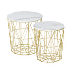 FJURA | Set of 2 Living Room Tables with Removable Top - Borgè