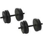 Gym Dumbbell 20KG Set (4x2.5kg, 4x2kg) with 8 Discs of 2kg, 2.5kg, Ø25mm, for Home Training - Borge' Group Limited