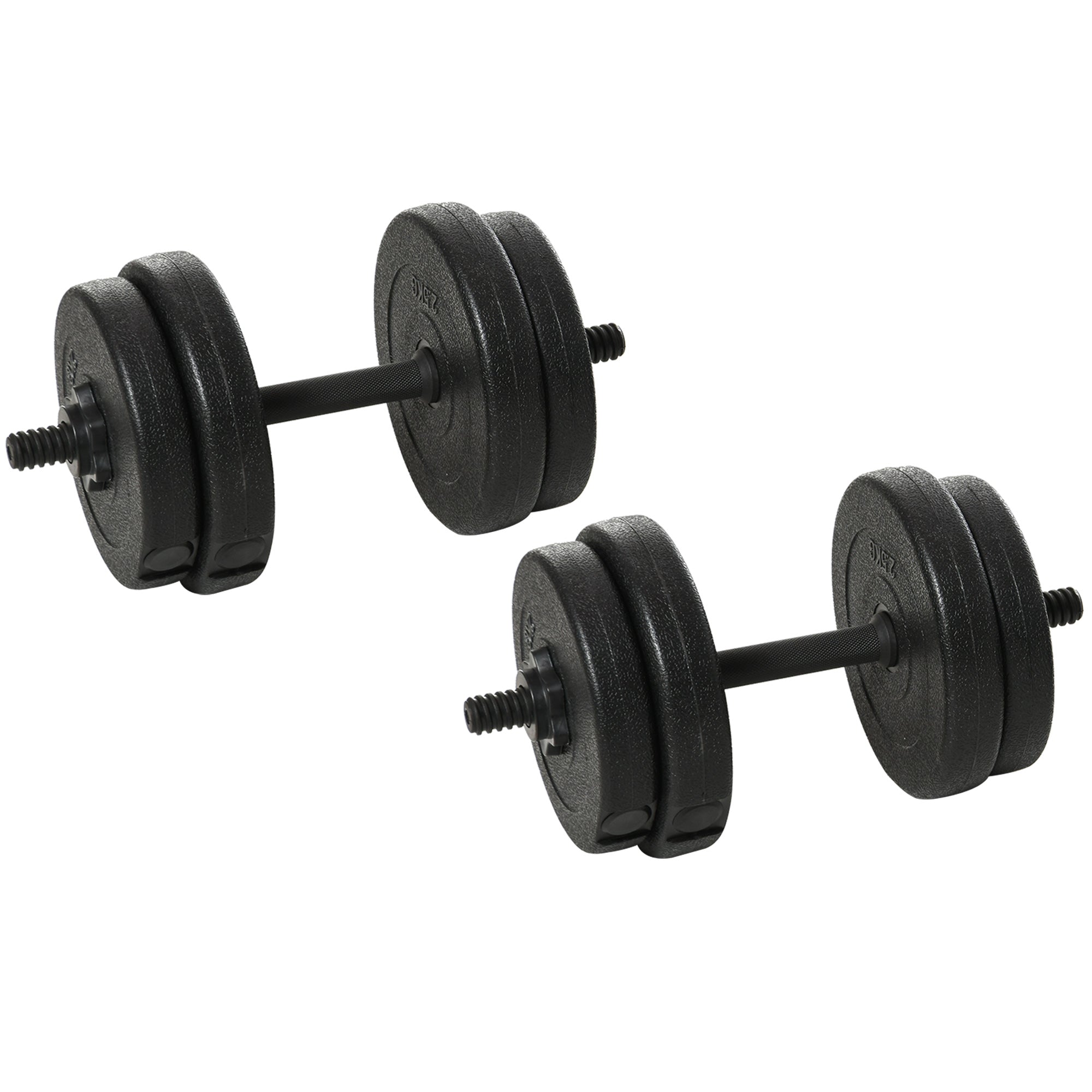 Gym Dumbbell 20KG Set (4x2.5kg, 4x2kg) with 8 Discs of 2kg, 2.5kg, Ø25mm, for Home Training - Borge' Group Limited