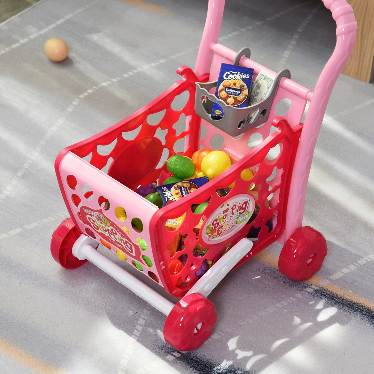 Toy Cart In Three Mode for Children +3 Years With 38 Accessories included, Funny Sounds and Lights, Rosa - Borgè