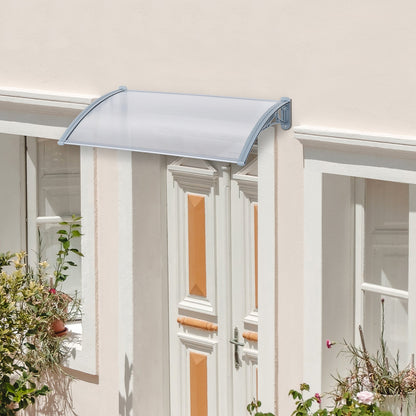 Outsunny shelter ceiling in resistant alveolar pvc and aluminum, 140x70x21cm - Borgè