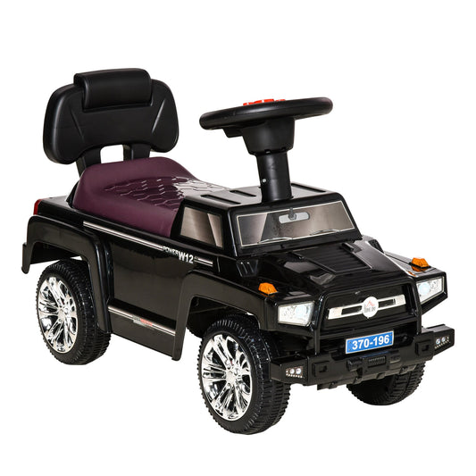 off -road toy car for children rideable children, headlights and music, age 18-36 months - black - Borgè