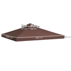 Outsunny spare roof for 3x3m gazebo at 2 levels and UV -resistant, coffee resistant - Borgè