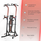 Folding station Multiuse training, tractions bar, Roman chair - Borgè