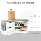 SCANDIERA SAVING, WOOD, BIANCO, 80.5x30.5x43.5cm - Borgè