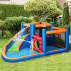 Inflatable Castle for Children 3-8 Years with Slide, Trampoline and Pool, 380x340x170cm - Borge' Group Limited
