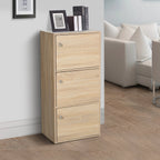 Multiuse cabinet with 3 wooden shelves and 3 doors for home or office 48 x 34 x 100cm - Borgè