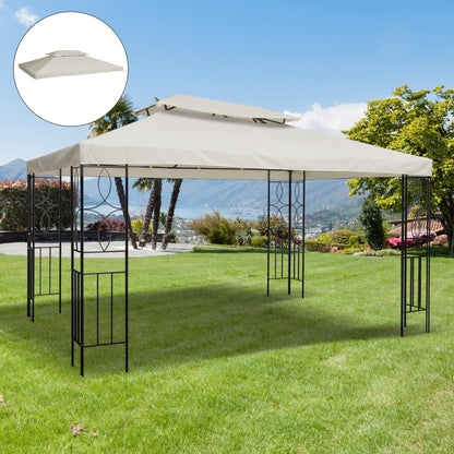 Outsunny waterproof spare roof for 3x4m double roof gazebos - Borgè