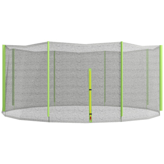 SportNow protection network for 6 -pole trampolines with hinged entrance, in PE, Ã˜366x180 cm, black and green - Borgè